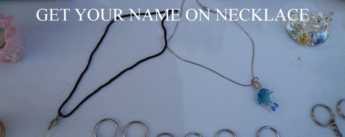 Get you name on necklace by using rice